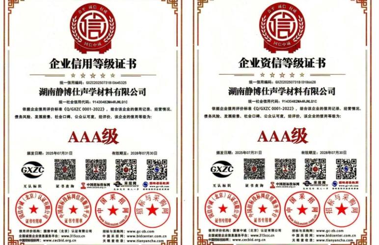 企业信用等级证书 AAA 级